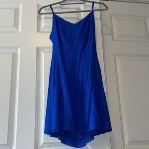 Royal blue Lulu’s mini dress. Beautiful bow in the back. Size S